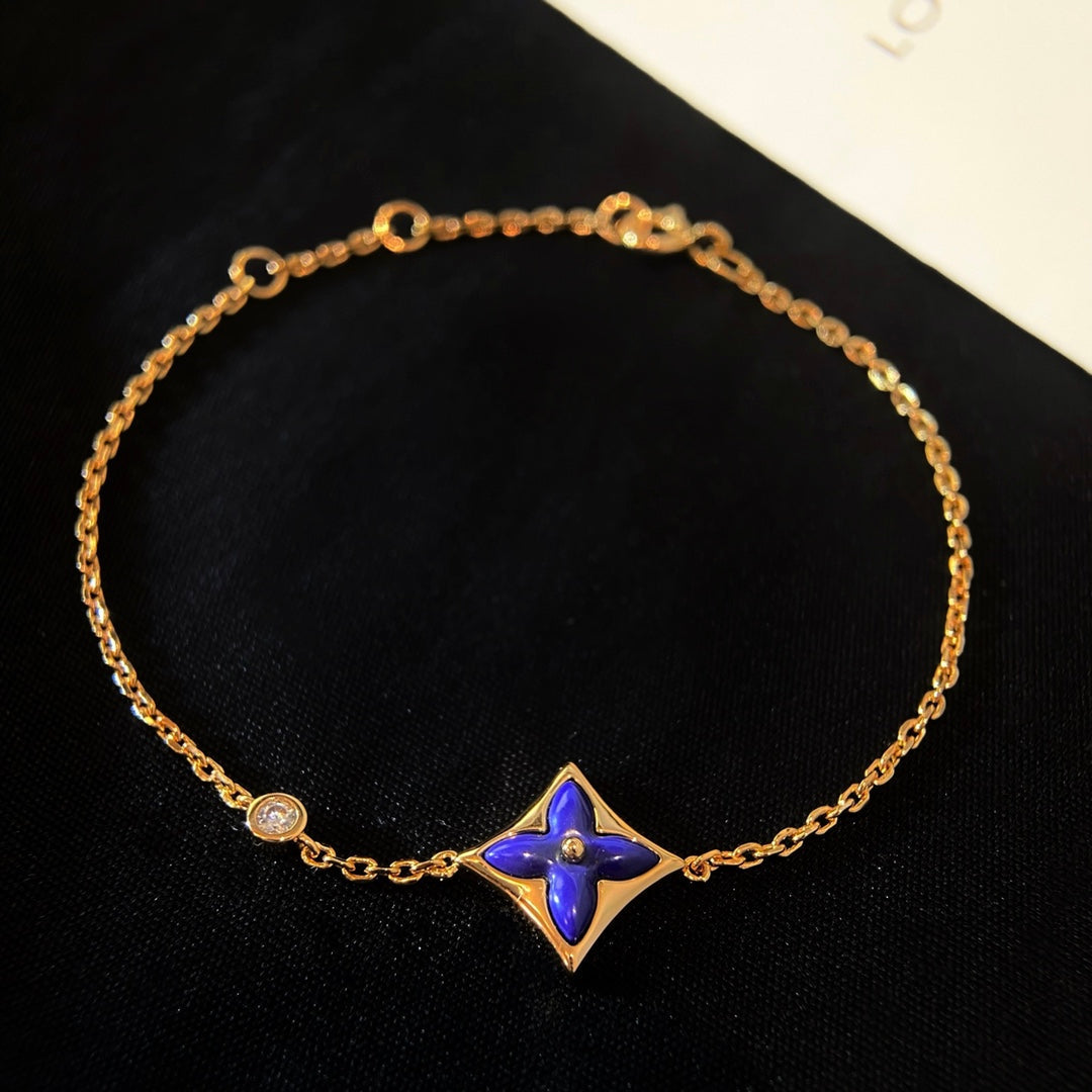 [⭐Novea]COLOR STAR PINK GOLD DIAMOND BRACELET