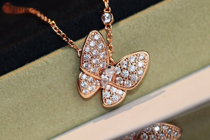 [⭐Novea]BUTTERFLY DIAMOND NECKLACE