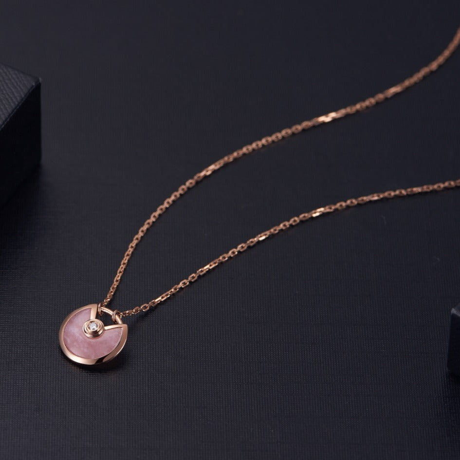[⭐Novea]AMULETTE ROSE GOLD PINK MOP NECKLACE
