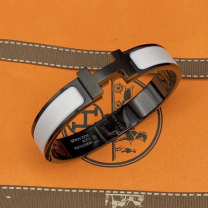 [⭐Novea]H BRACELET 12MM BLACK WHITE CERAMIC