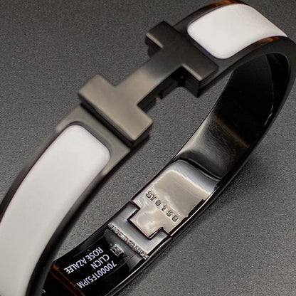 [⭐Novea]H BRACELET 12MM BLACK WHITE CERAMIC