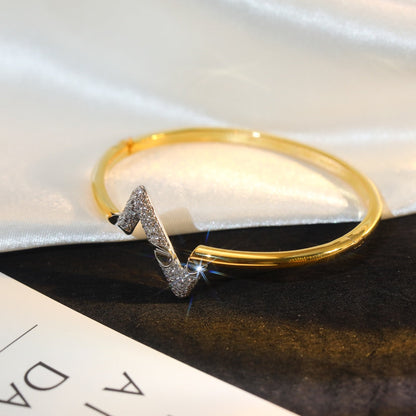 [⭐Novea]VOLTE UPSITE DOWN GOLD DIAMOND BRACELET