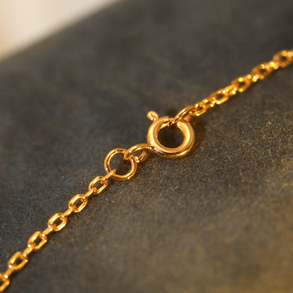[⭐Novea]SUN PEDANT PINK GOLD 1 DIAMOND NECKLACE