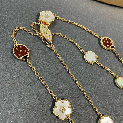 [⭐Novea]LUCKY SPRING 15 MOTIFS GOLD NECKLACE