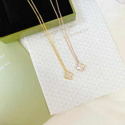 [⭐Novea]CLOVER MINI 9.5MM WHITE MOTHER-OF-PEARL NECKLACE