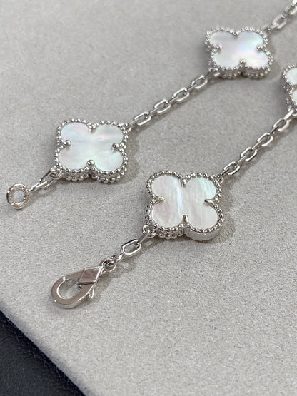 [⭐Novea]CLOVER WHITE PEARL MOP 5 MOTIF BRACELET COLLECTION