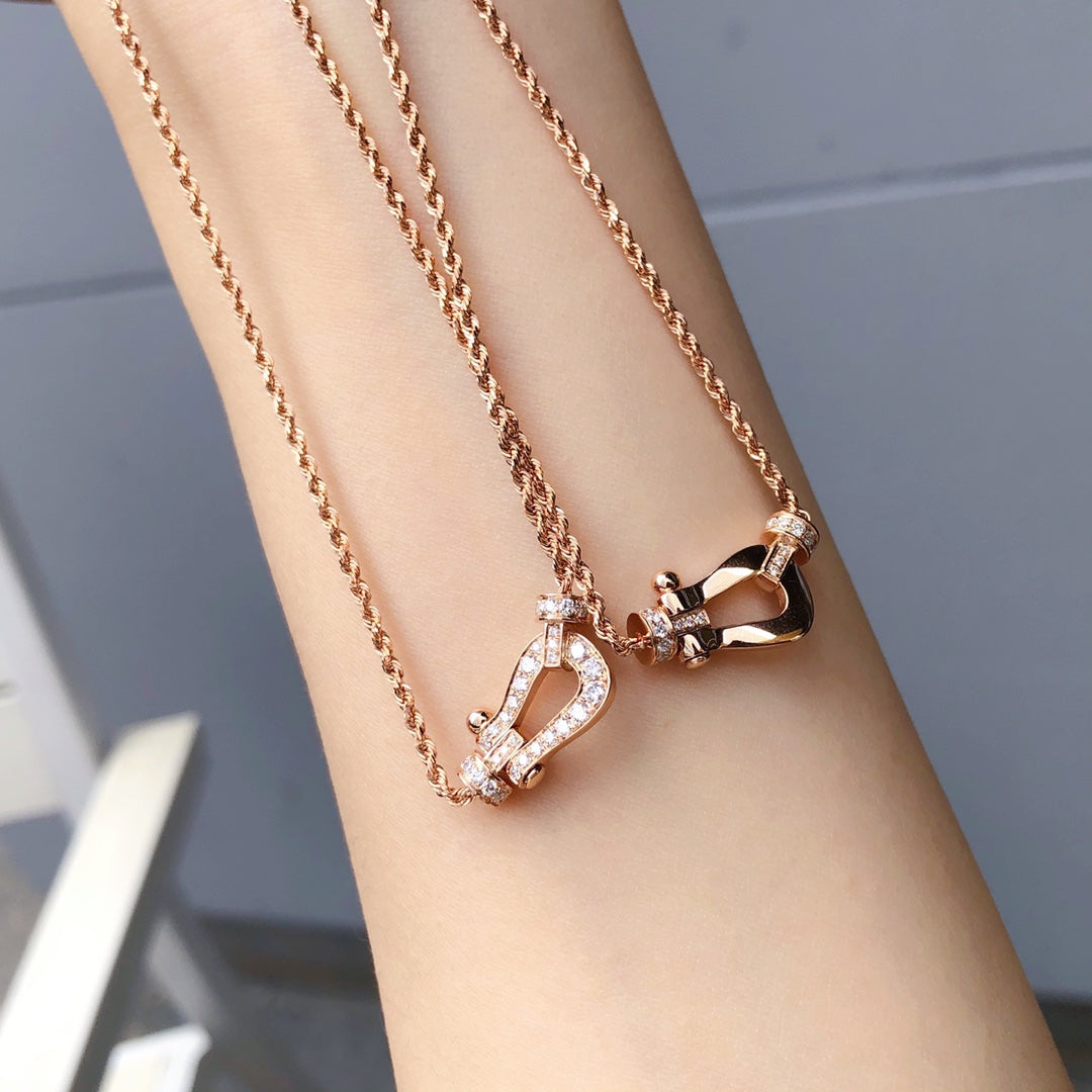 [⭐Novea]FORCE 10 PINK GOLD DIAMOND NECKLACE