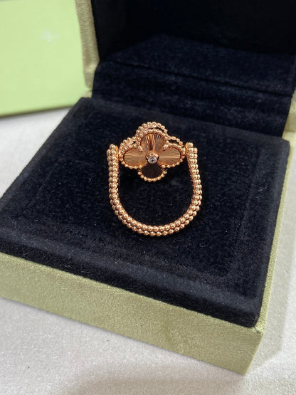 [⭐Novea]CLOVER RIVERSIBLE ROSE GOLD RING