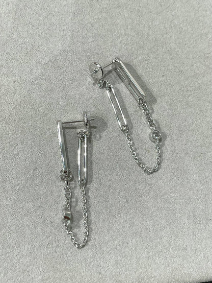 [⭐Novea]CHAINE CHAOS DIAMOND DROP EARRINGS