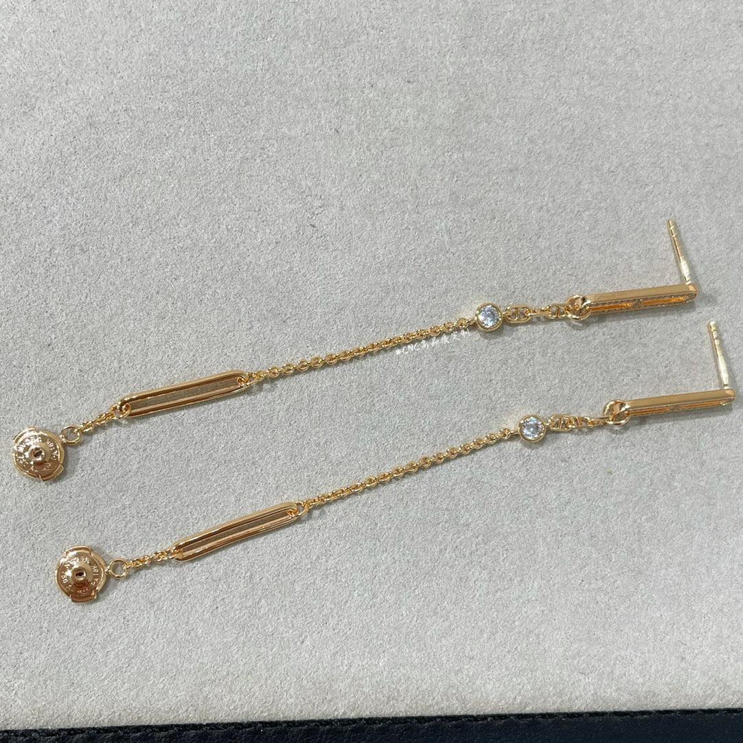 [⭐Novea]CHAINE CHAOS DIAMOND DROP EARRINGS