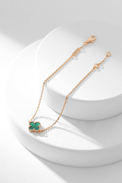 [⭐Novea]CLOVER BRACELET MALACHITE 1 MOTIF