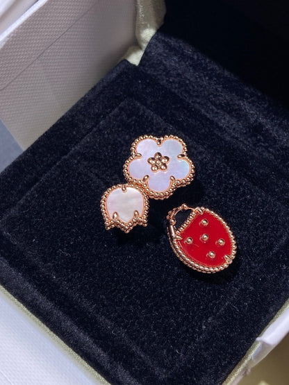 [⭐Novea]LUCKY 3 MOTIF ROSE GOLD RING