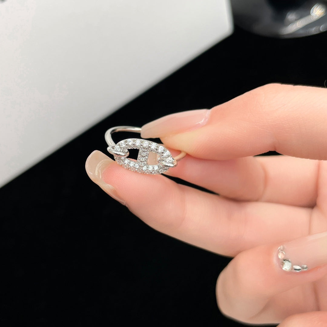 [⭐Novea]RONDE SMALL SILVER DIAMOND RING