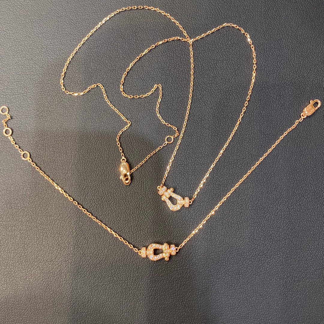 [⭐Novea]FORCE 10 DIAMOND PINK GOLD NECKLACE MINI MODEL