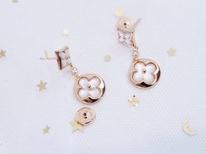 [⭐Novea]STAR AND SUN PINK GOLD MOP DROP EARRINGS