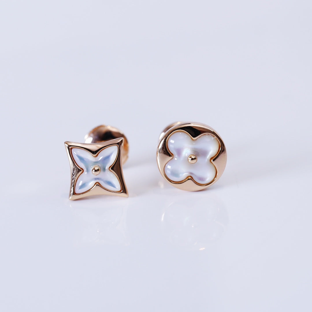 [⭐Novea]STAR AND SUN PINK GOLD MOP STUD EARRINGS