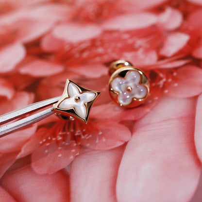 [⭐Novea]STAR AND SUN PINK GOLD MOP STUD EARRINGS