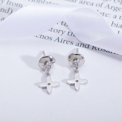 [⭐Novea]VIDYLLE SILVER DIAMOND MINI DROP EARRINGS