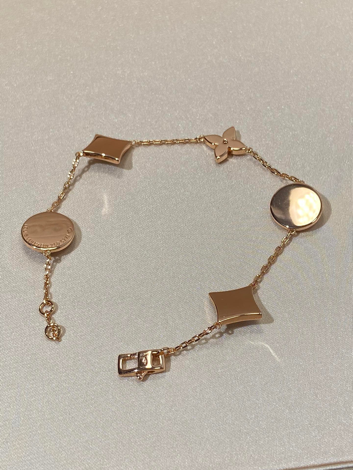 [⭐Novea]STAR AND SUN 5 MOTIF MOP PINK GOLD BRACELET