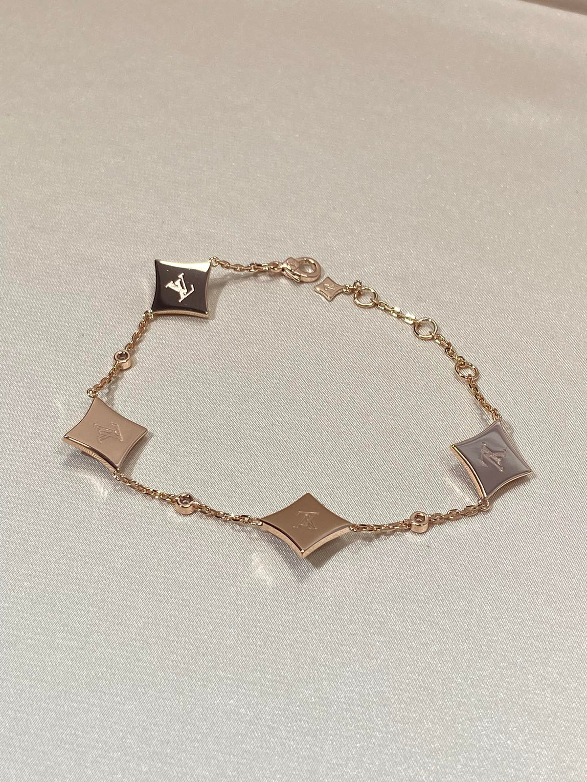 [⭐Novea]STAR 4 MOTIF MOP DIAMOND PINK GOLD BRACELET