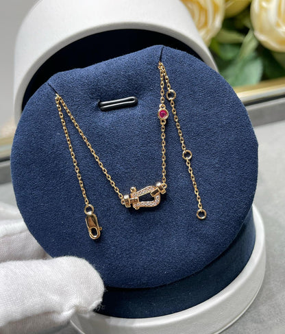 [⭐Novea]FORCE 10 DIAMOND PINK GOLD NECKLACE