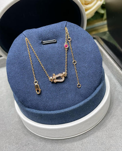 [⭐Novea]FORCE 10 DIAMOND PINK GOLD NECKLACE