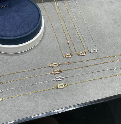 [⭐Novea]FORCE 10 DIAMOND PINK GOLD NECKLACE