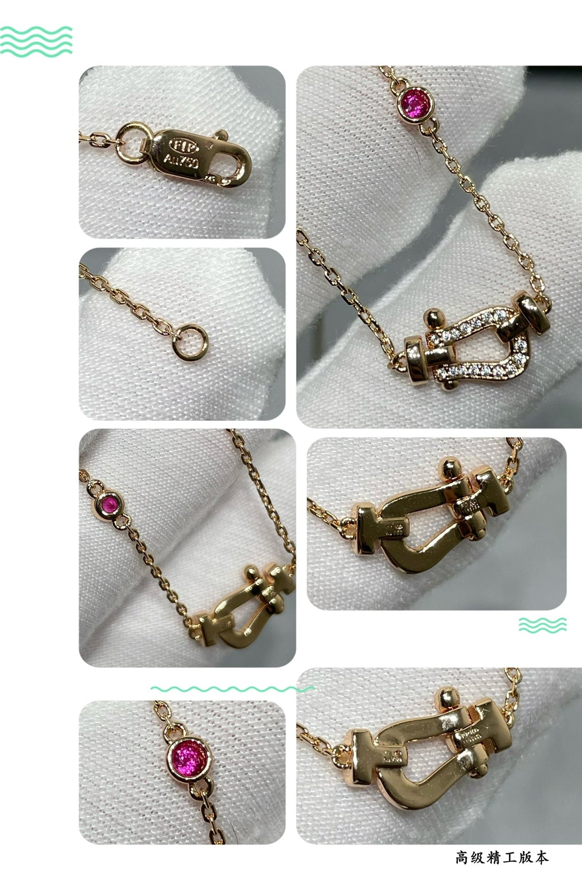 [⭐Novea]FORCE 10 DIAMOND PINK GOLD NECKLACE