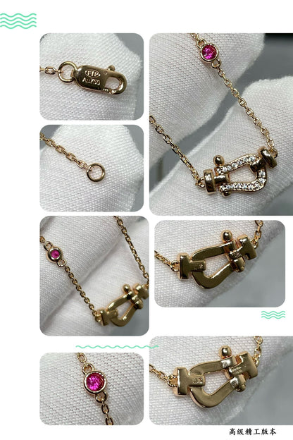 [⭐Novea]FORCE 10 DIAMOND PINK GOLD NECKLACE