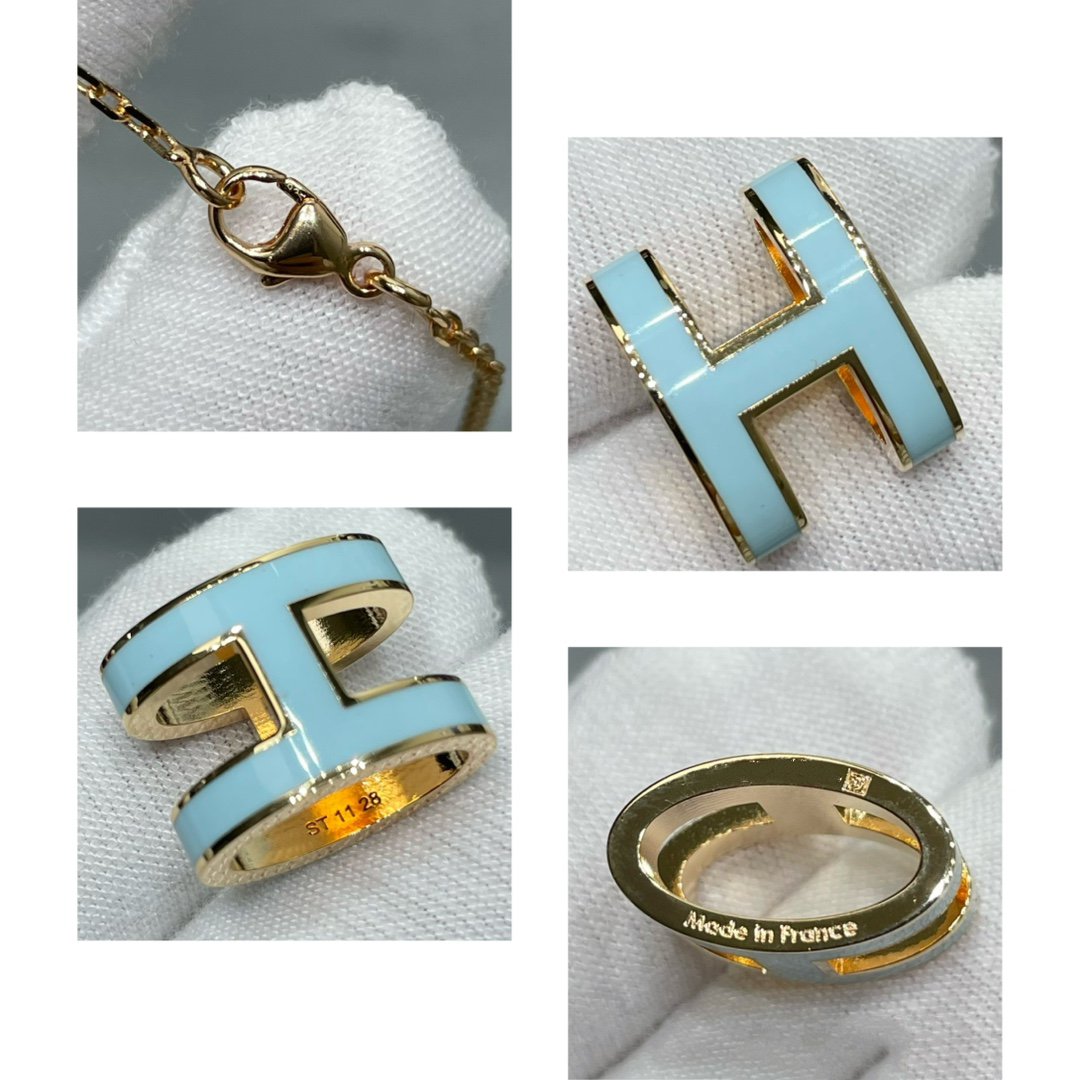 [⭐Novea]POP H SKY BLUE NECKLACE