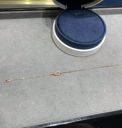 [⭐Novea]FORCE 10 DIAMOND CHAIN LINK PINK GOLD BRACELET