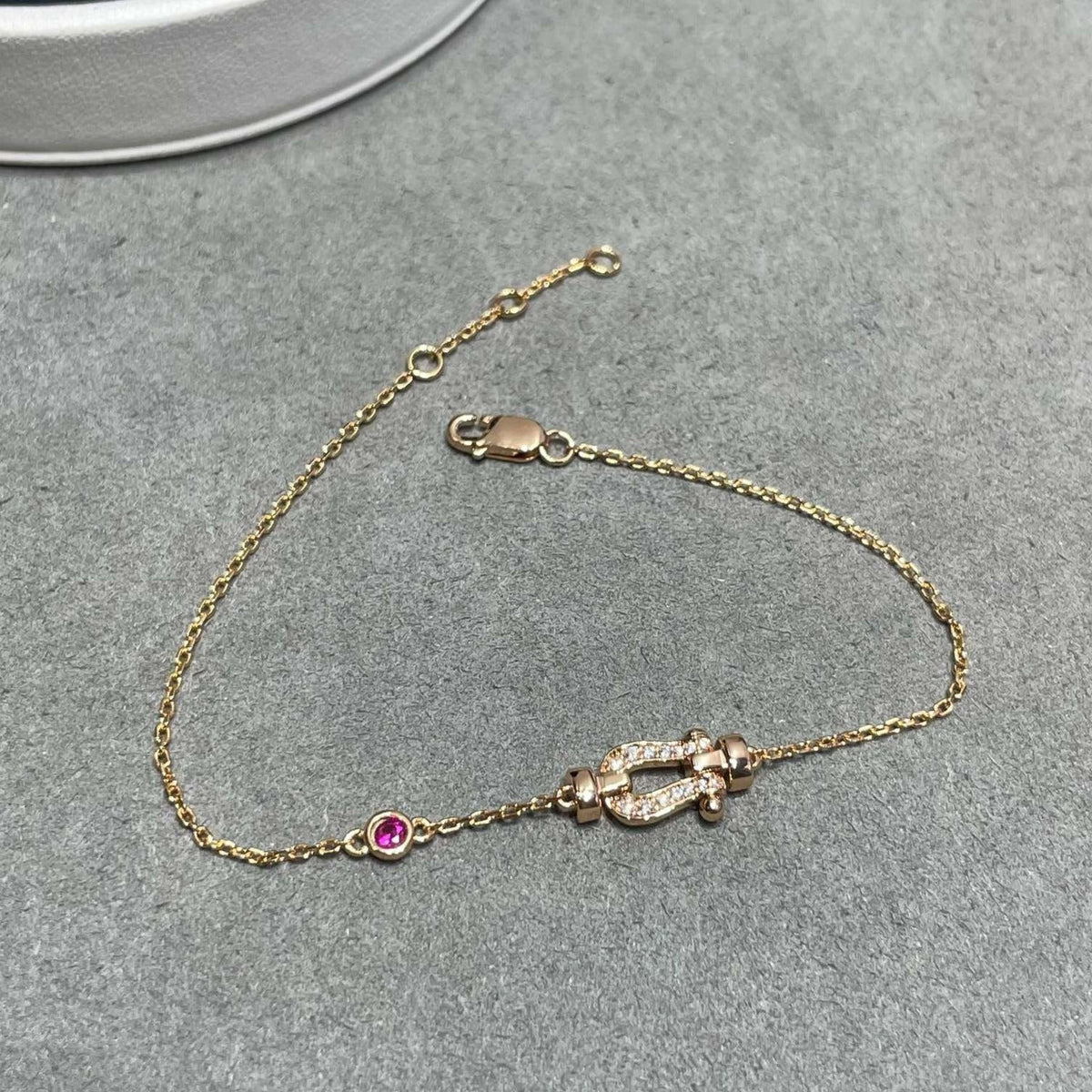 [⭐Novea]FORCE 10 DIAMOND CHAIN LINK PINK GOLD BRACELET
