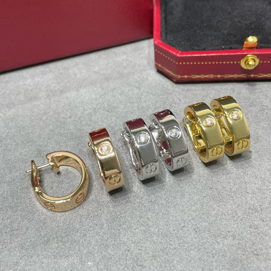 [⭐Novea]LOVE 5.5MM 1 DIAMOND EARRINGS