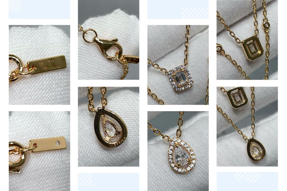 [⭐Novea]MY TWIN 2 ROW DIAMOND NECKLACE