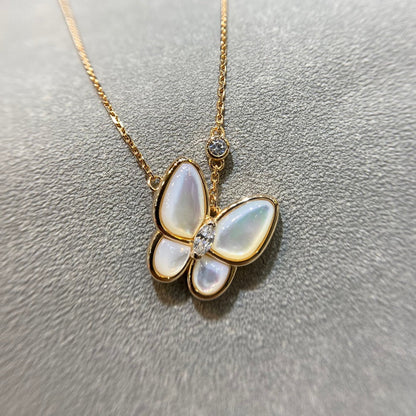 [⭐Novea]BUTTERFLY MOP DIAMOND NECKLACE
