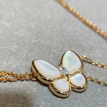[⭐Novea]BUTTERFLY MOP DIAMOND NECKLACE