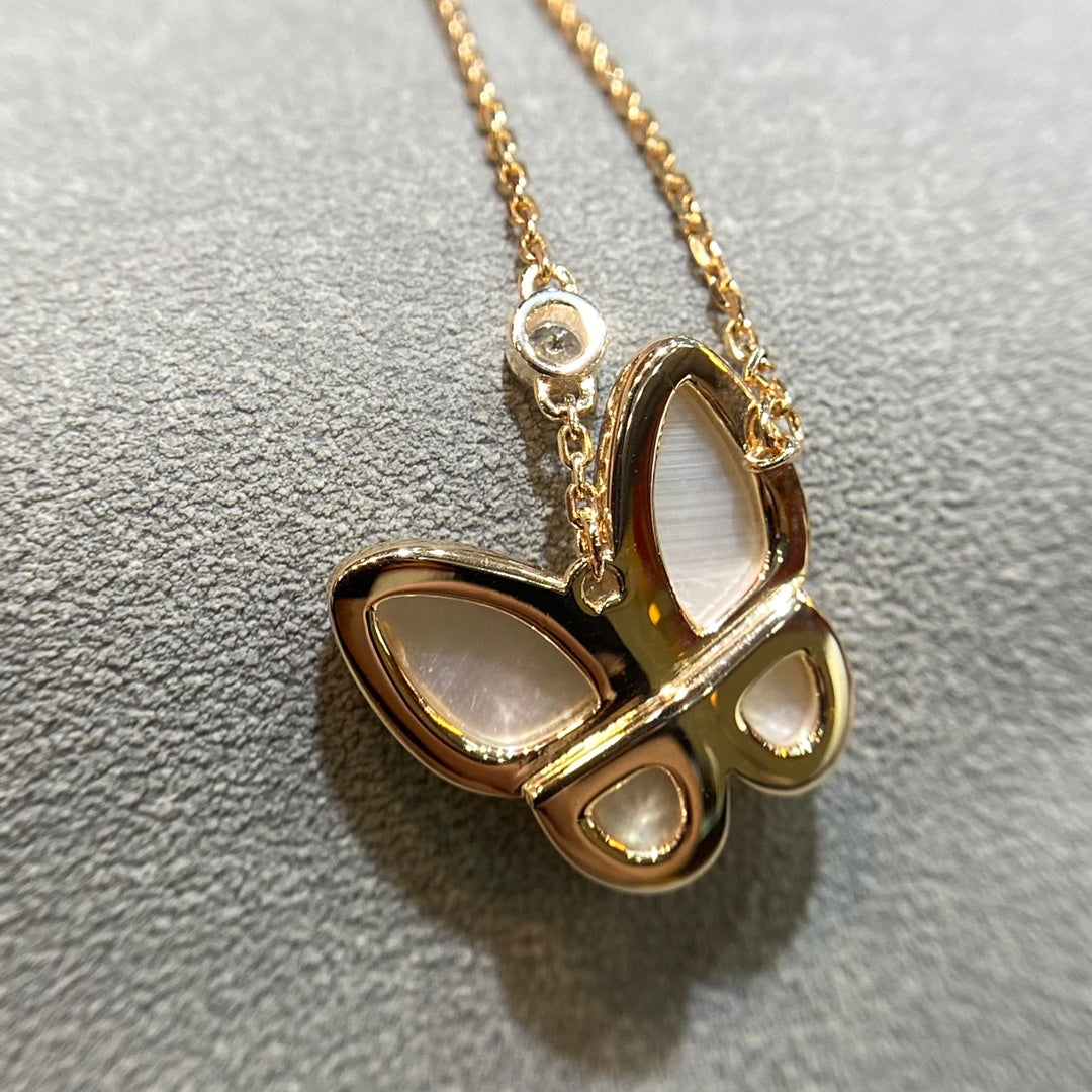 [⭐Novea]BUTTERFLY MOP DIAMOND NECKLACE
