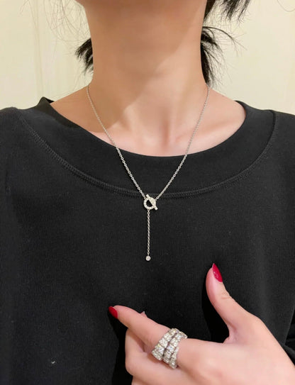 [⭐Novea]FINESSE SILVER DIAMOND NECKLACE