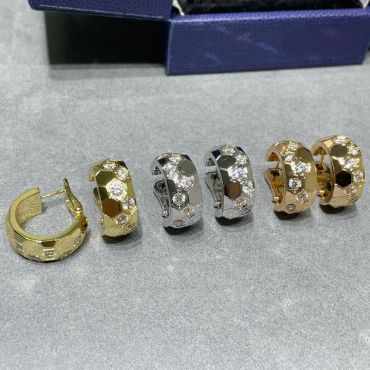 [⭐Novea]BEE LOVE DIAMOND HOOP EARRINGS