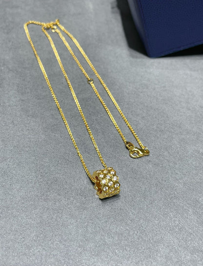 [⭐Novea]BEE LOVE DIAMOND PAVED 3 ROW NECKLACE