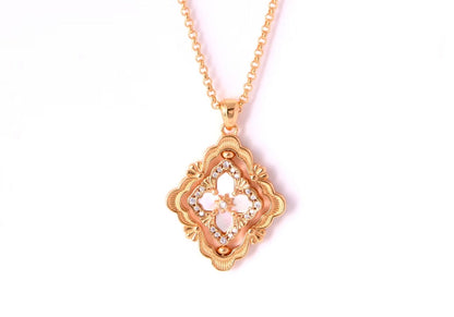 [⭐Novea] B.C.L ENAMEL ROTATING SINGLE-DIAMOND NECKLACE（Various colors）