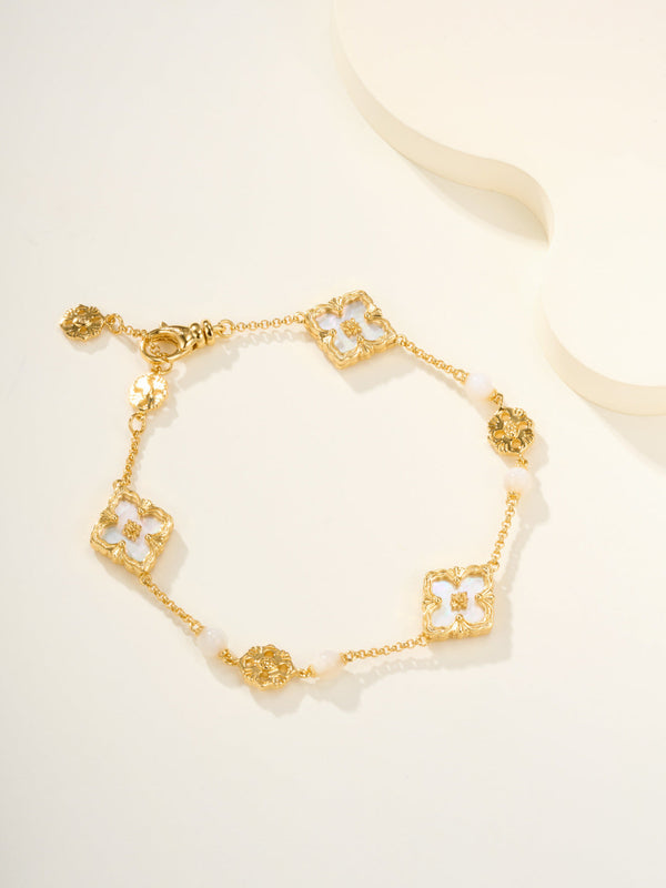 [⭐Novea]B.C.L ENAMELED Three-Flower Bracelet（Trumpet)