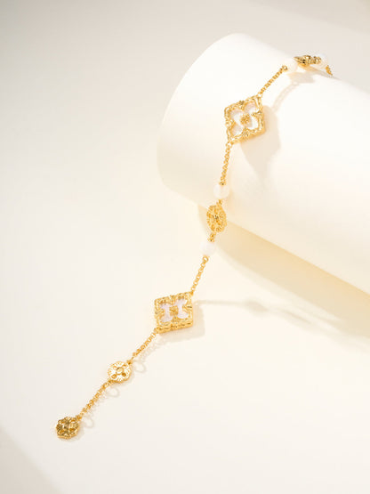 [⭐Novea]B.C.L ENAMELED Three-Flower Bracelet（Trumpet)
