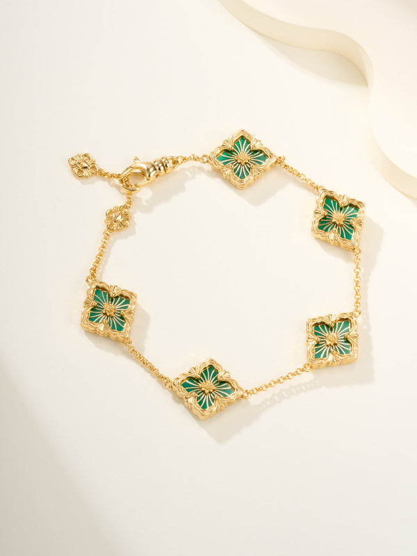 [⭐Novea]B.C.L ENAMELED Five-Flower Bracelet（Various Colors)