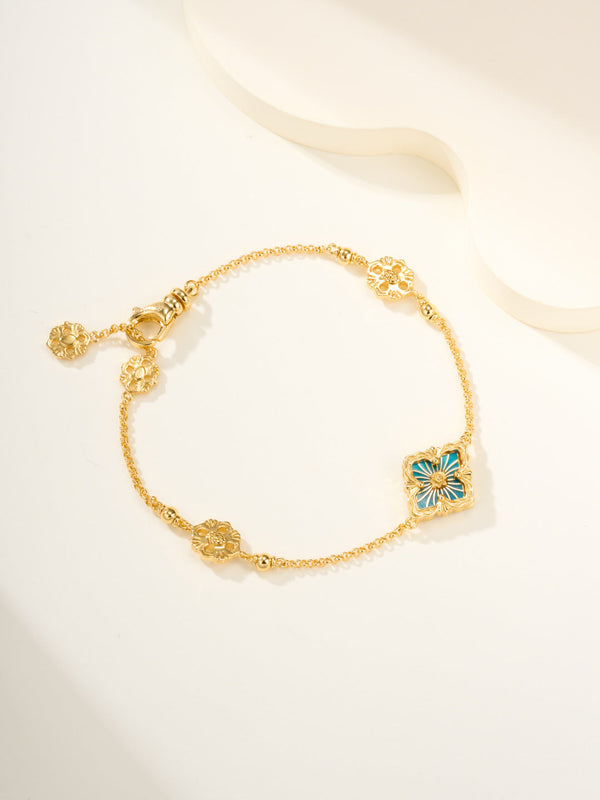 [⭐Novea]B.C.L ENAMELED One-Flower Bracelet（Various Colors)