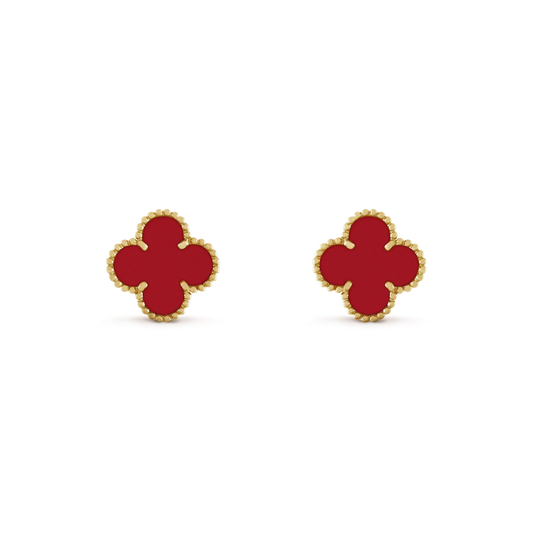 [⭐Novea]CLOVER MINI 9.5MM CARNELIAN EARRINGS