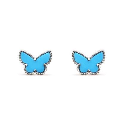 [⭐Novea]BUTTERFLY TURQUOISE EARRINGS SILVER