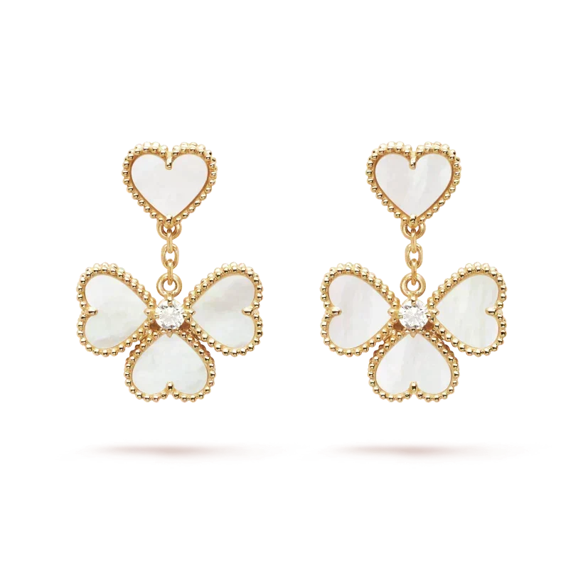 [⭐Novea]CLOVER SWEET WHITE MOP EARRINGS