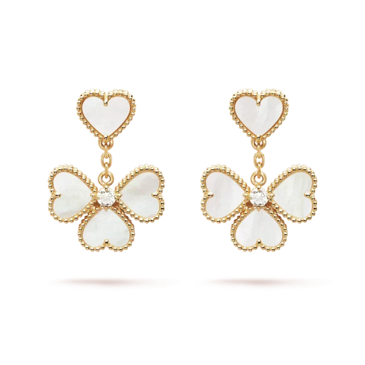 [⭐Novea]CLOVER SWEET WHITE MOP EARRINGS