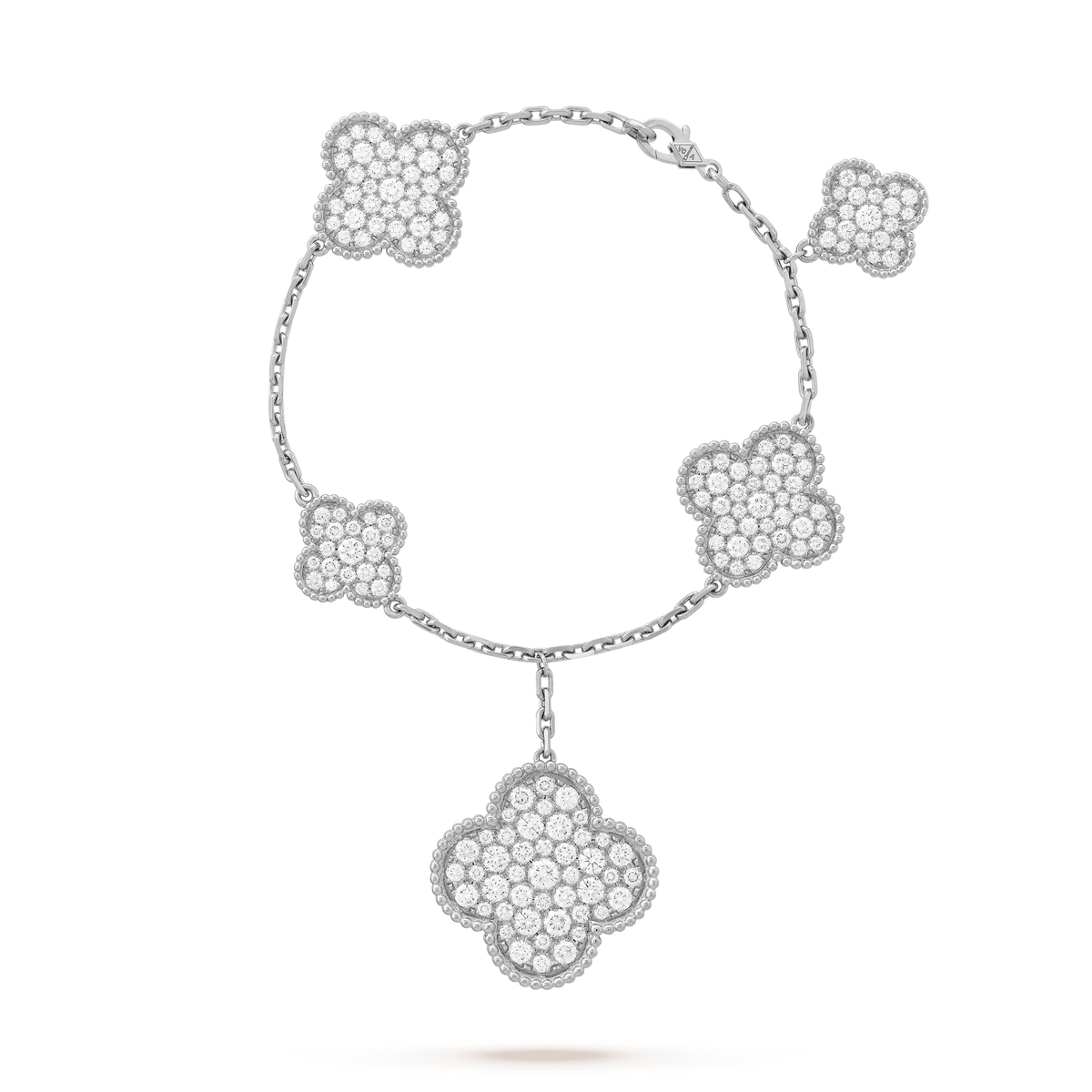 [⭐Novea]CLOVER 6 MOTIFS SILVER DIAMOND BRACELET
